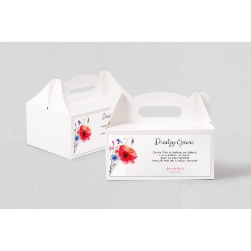 Pudełko na ciasto weselne Sweet Love - Motyw 2