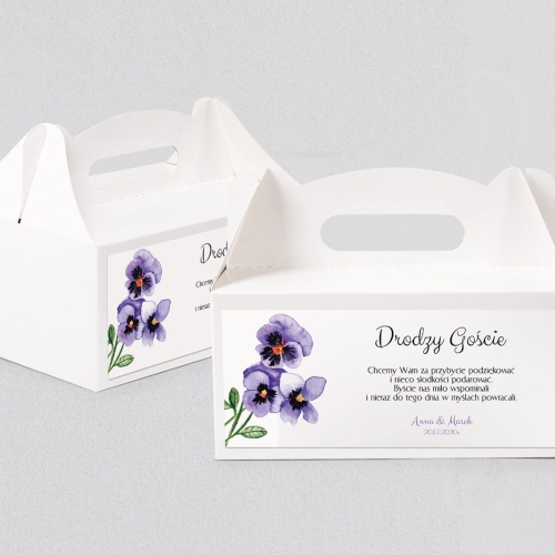 Pudełko na ciasto weselne Sweet Love - Motyw 3