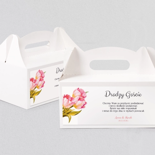 Pudełko na ciasto weselne Sweet Love - Motyw 4
