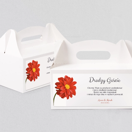 Pudełko na ciasto weselne Sweet Love - Motyw 5