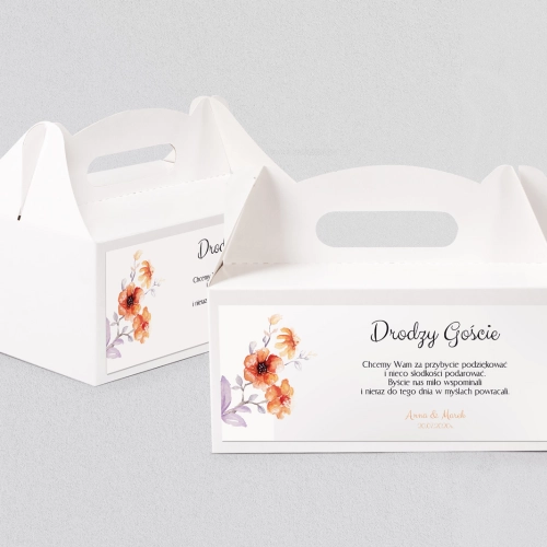 Pudełko na ciasto weselne Sweet Love - Motyw 6