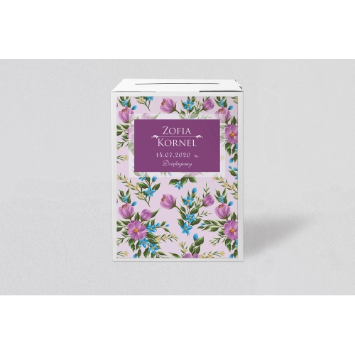 Pudełko na koperty i&nbsp;pieniądze Kwiatowe Pole Motyw 2