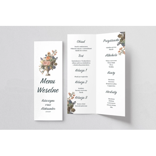 Menu Weselne Rustic Summer - Motyw 3