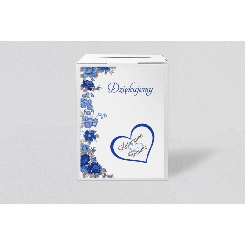 Pudełko na koperty i&nbsp;pieniądze Serca Kwiat Motyw 2