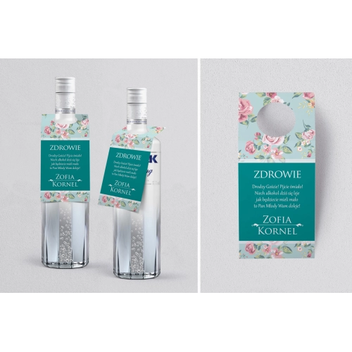 Zawieszka na alkohol oczko Kwiatowe Pole Motyw 1