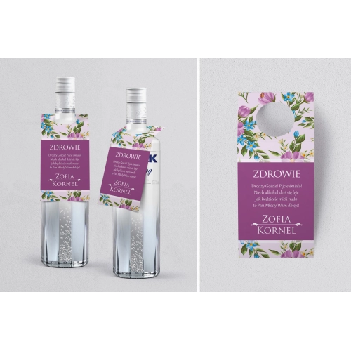 Zawieszka na alkohol oczko Kwiatowe Pole Motyw 2