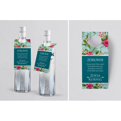 Zawieszka na alkohol oczko Kwiatowe Pole Motyw 3