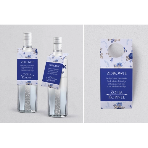 Zawieszka na alkohol oczko Kwiatowe Pole Motyw 4