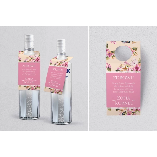 Zawieszka na alkohol oczko Kwiatowe Pole Motyw 5