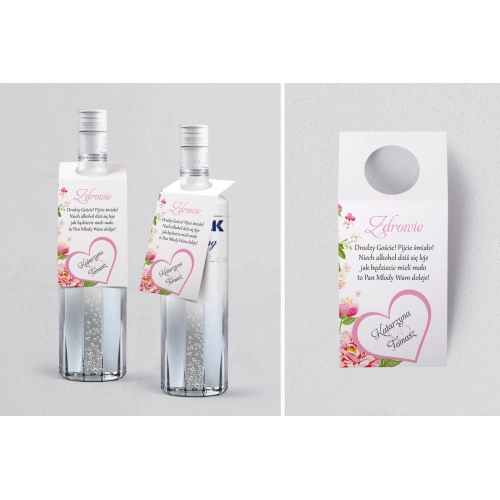 Zawieszka na alkohol oczko Serca Kwiat Motyw 1