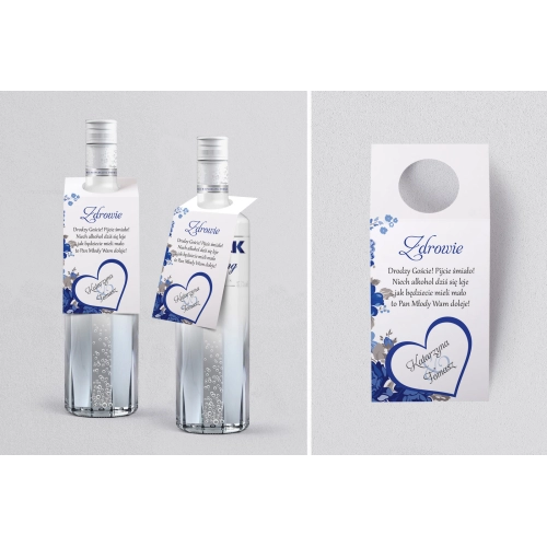 Zawieszka na alkohol oczko Serca Kwiat Motyw 2