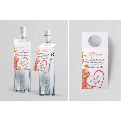 Zawieszka na alkohol oczko Serca Kwiat Motyw 5