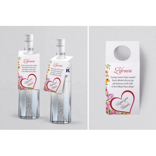 Zawieszka na alkohol oczko Serca Kwiat Motyw 6