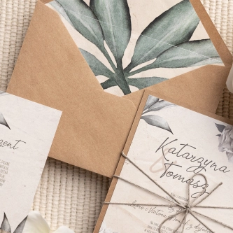 Zaproszenia ślubne Old Fashion z&nbsp;ekologicznymi dodatkami