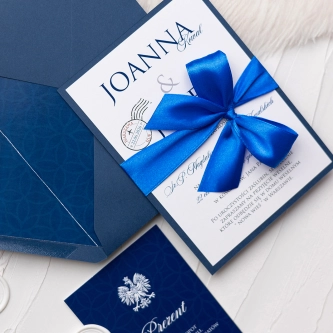 Zaproszenia ślubne Paszport w&nbsp;niebieskich barwach