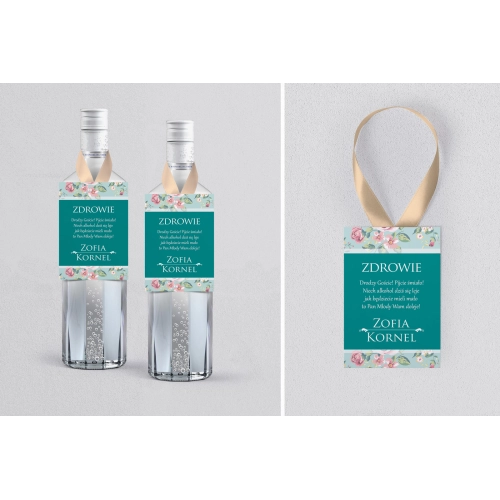 Zawieszka na alkohol Kwiatowe Pole Motyw 1