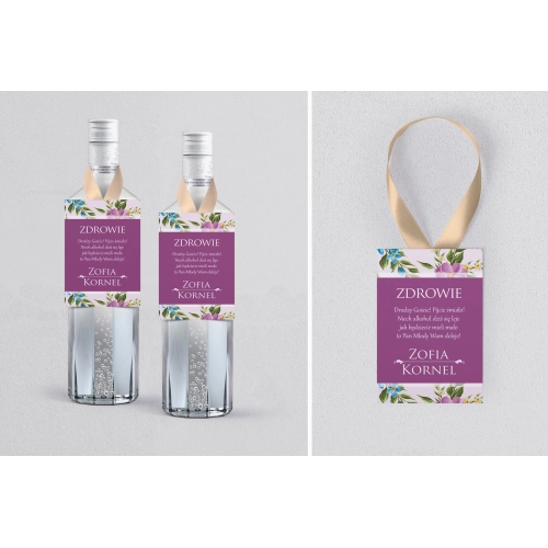 Zawieszka na alkohol Kwiatowe Pole Motyw 2