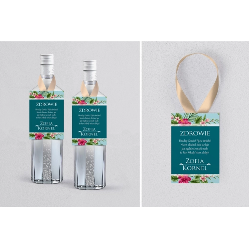 Zawieszka na alkohol Kwiatowe Pole Motyw 3