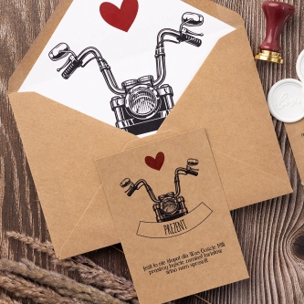 Oryginalne Zaproszenia ślubne Trip z&nbsp;motywem motocykla