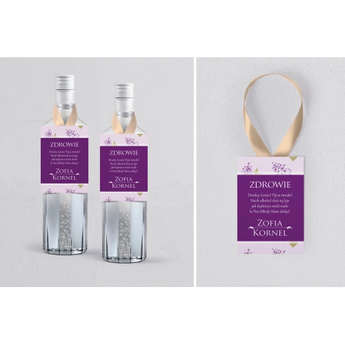 Zawieszka na alkohol Kwiatowe Pole Motyw 6