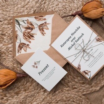 Ekologiczne Zaproszenia ślubne Wild Nature - Motyw 1