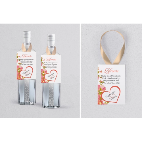 Zawieszka na alkohol Serca Kwiat Motyw 5