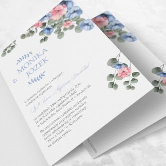 Zaproszenia ślubne Name - Składane motyw 1