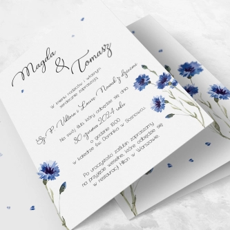 Zaproszenia ślubne Biały Czas - Składane Motyw 2