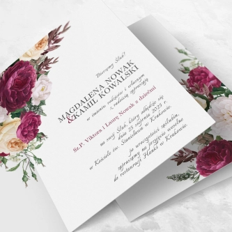 Zaproszenia ślubne Fabello - Składane Motyw 1