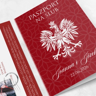 Zaproszenia ślubne Paszport - Składane motyw 2