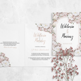 Zaproszenia ślubne Amore Rosso - Składane Motyw 2