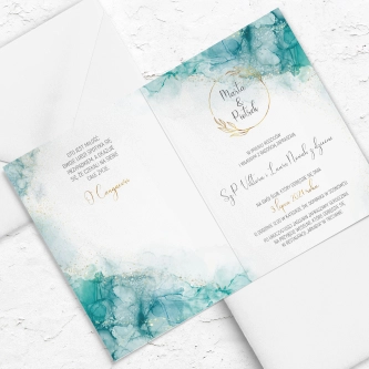 Zaproszenie Glamour z&nbsp;piękną białą kopertą