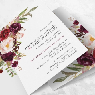 Zaproszenia ślubne Fabello - Składane Motyw 2