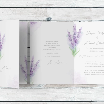Zaproszenia ślubne Lili - Składane Motyw 1
