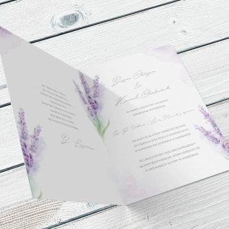 Zaproszenia ślubne Lili - Składane Motyw 1