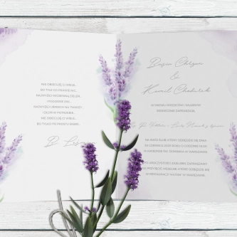 Zaproszenia ślubne Lili - Składane Motyw 1