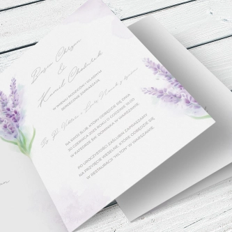 Zaproszenia ślubne Lili - Składane Motyw 1