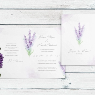 Zaproszenia ślubne Lili - Składane Motyw 1