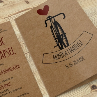 Zaproszenia ślubne Trip - Składane motyw 4