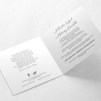 Zaproszenia ślubne Kwadratowe Składane One Love - Motyw 1