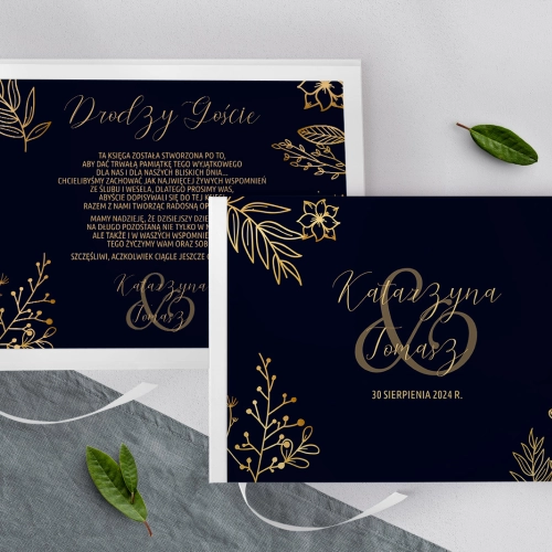 Księga Gości Weselnych Goldish Motyw 2