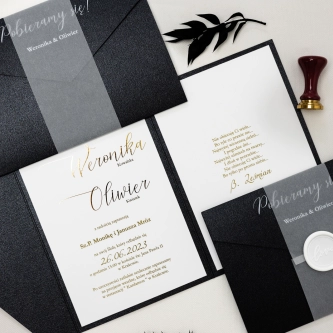 Zaproszenia ślubne w&nbsp;Etui, Folder - Minimalistyczne