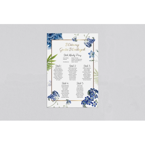 Plan stołów weselnych Dream - Motyw 4