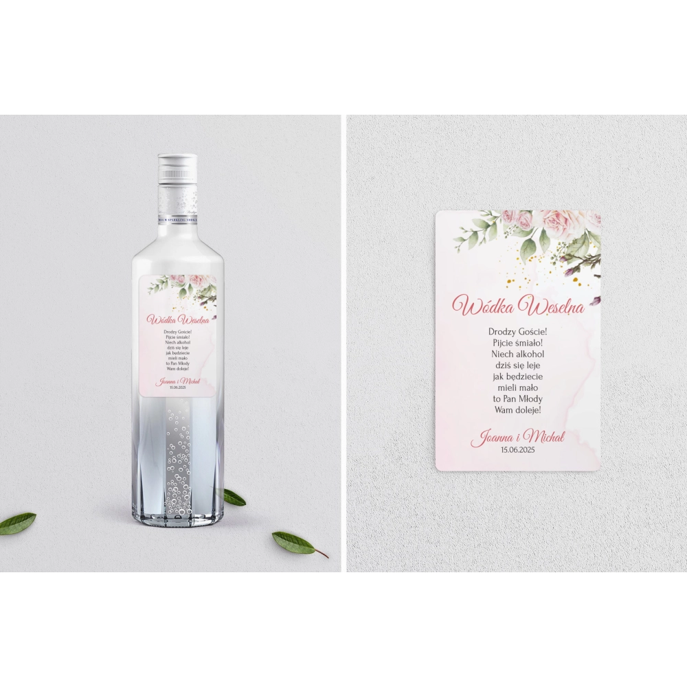 Naklejki na alkohol - Złote Serca