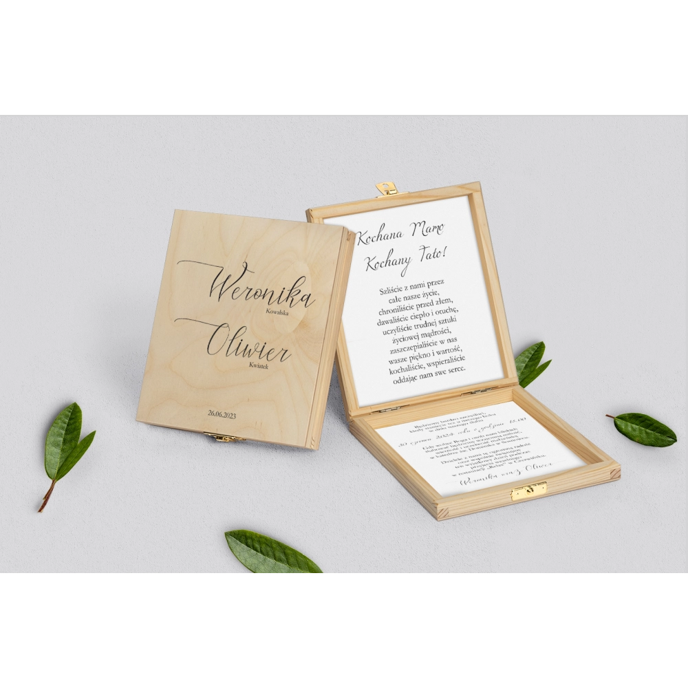 Zaproszenie dla Rodziców - naturalne Minimalistyczne Motyw 1