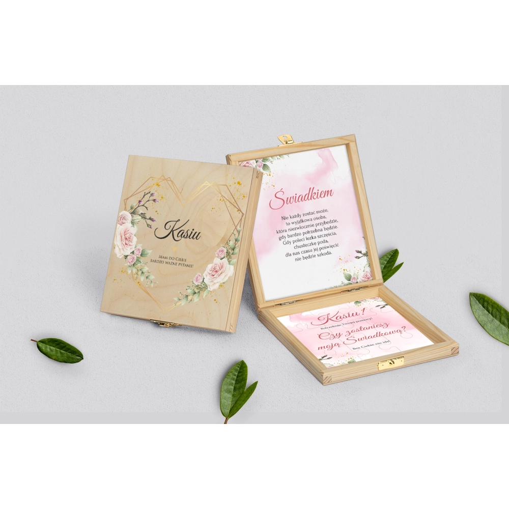Prośba o&nbsp;świadkowanie - naturalne puzzle Złote Serca