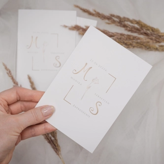 Zaproszenia ślubne Fiori - Składane Motyw 4