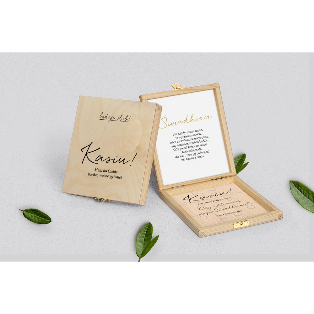 Prośba o świadkowanie - naturalne puzzle Golden Elegance