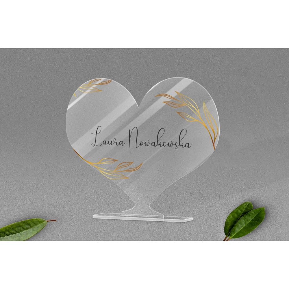 Winietki ślubne - Statuetka Serce Glamour Ink Motyw 3