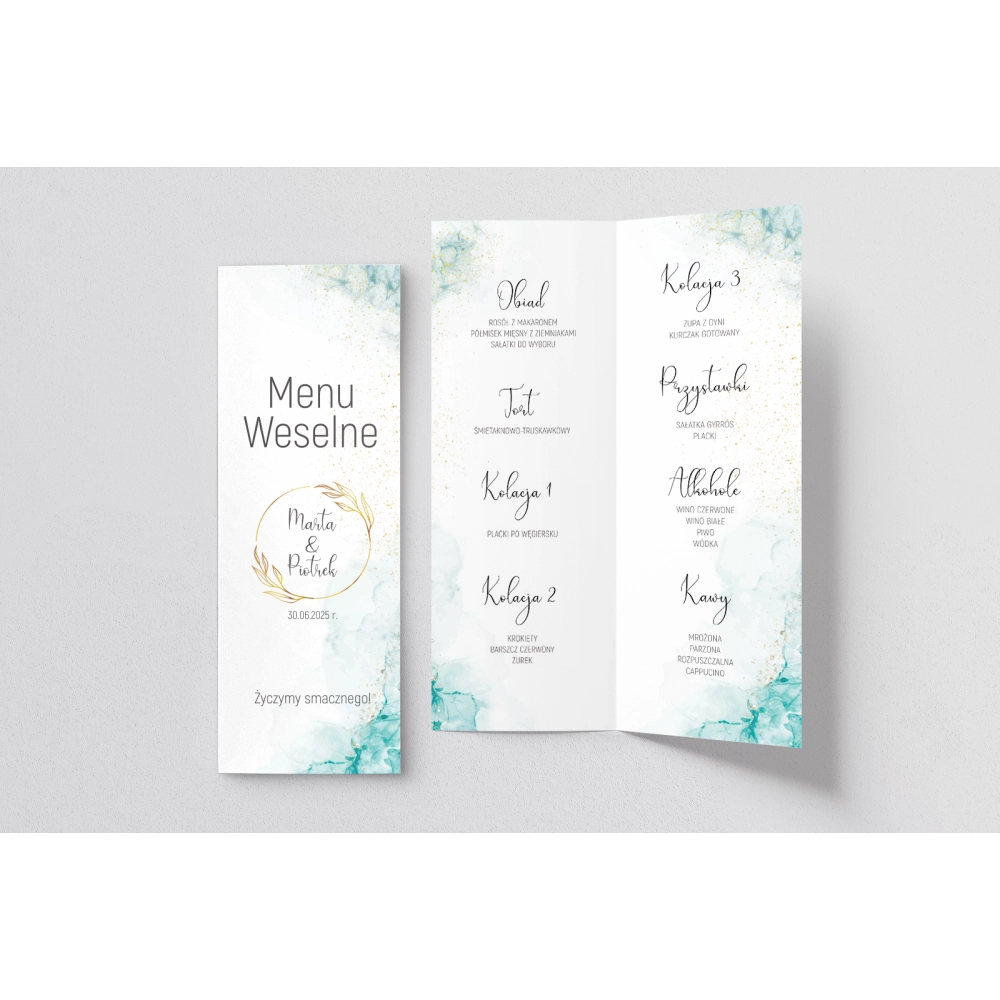 Menu Weselne Bukiety Glamour Ink Motyw 3